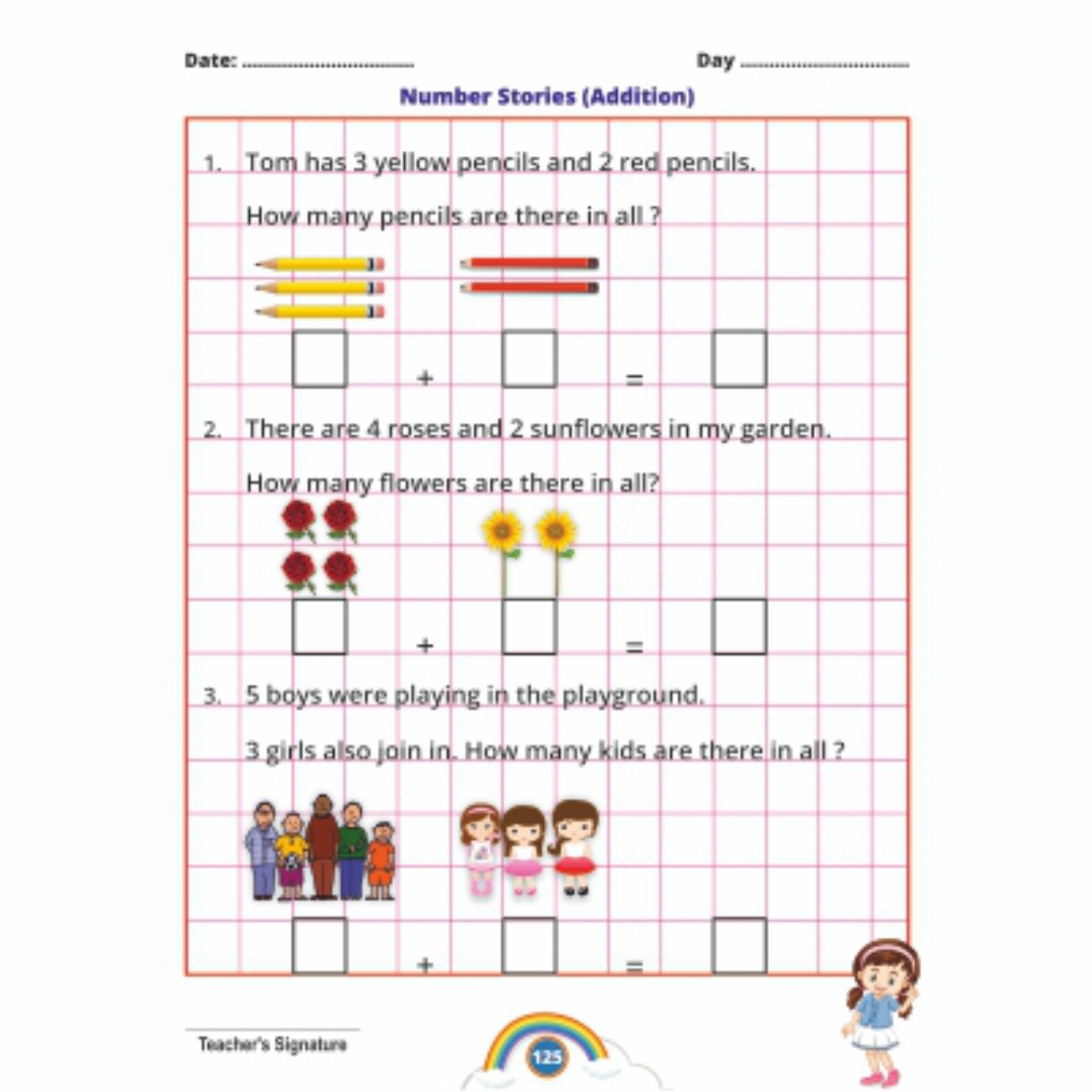 UKG/Prep 5-7 Years Kids 404 Pages 3 Book Pattern Copy Writing Practice English Maths Hindi UKG/Prep Syllabus tailored for toddlers and preschoolers