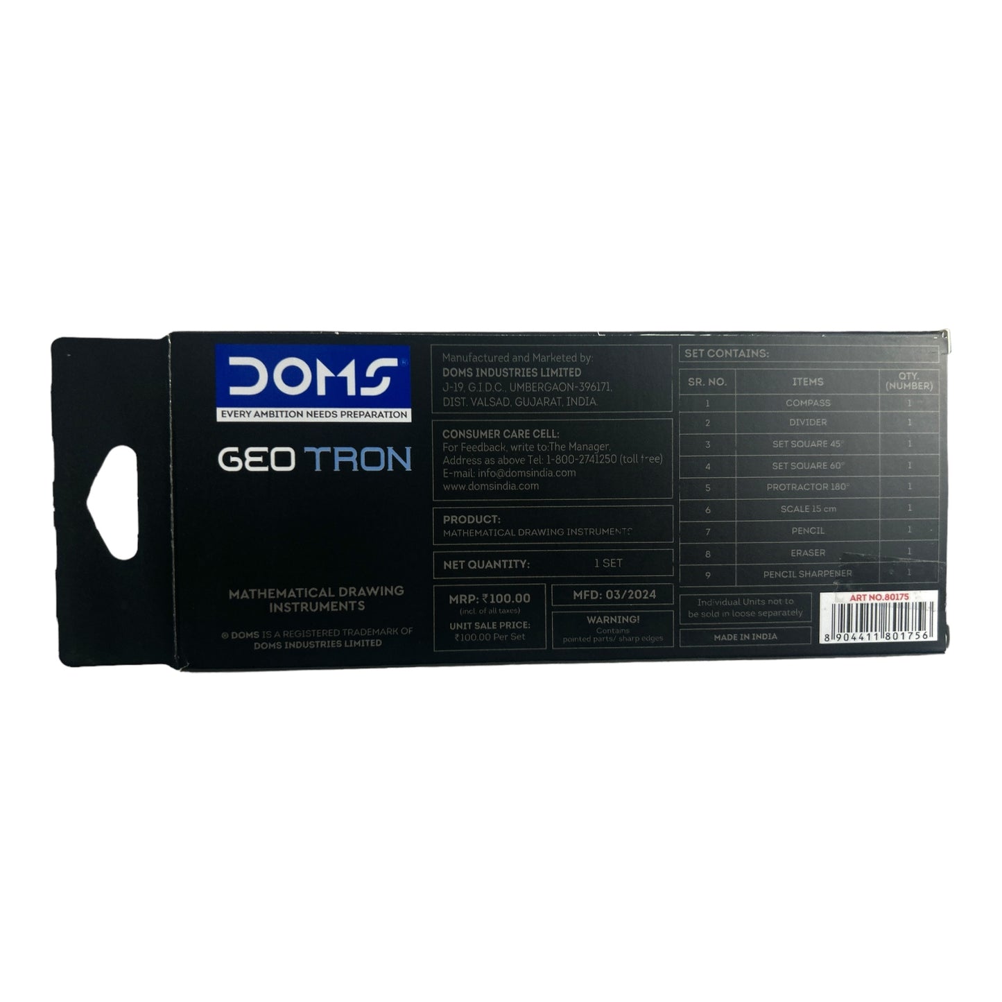 Doms Geo Tron Mathematical Drawing Instruments